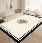 Flower Cashmere-Like Acrylic Yarns Living Room Floor Carpets North European