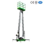 12m Hydraulic Lift Platform Aluminum Aerial Lift Double Mast 200Kg With