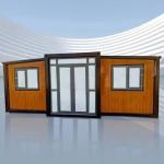 Environmental Protection 2 Bedroom Prefab Expandable Container House with Steel