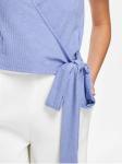 New Fashion Fitness Clothing Women Wrap Ribbed Top