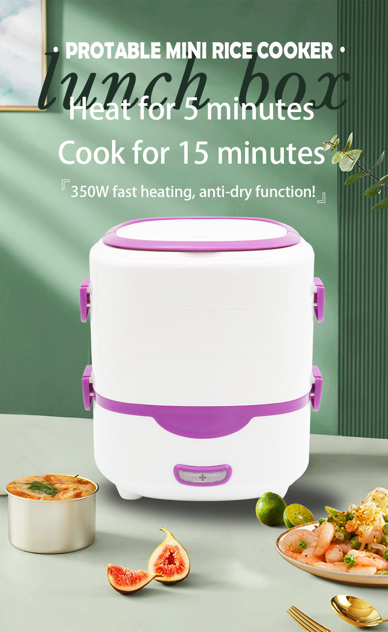 CE Electric Cooker Box 1.5L Double Tier 350W Multifunctional Lunch Box