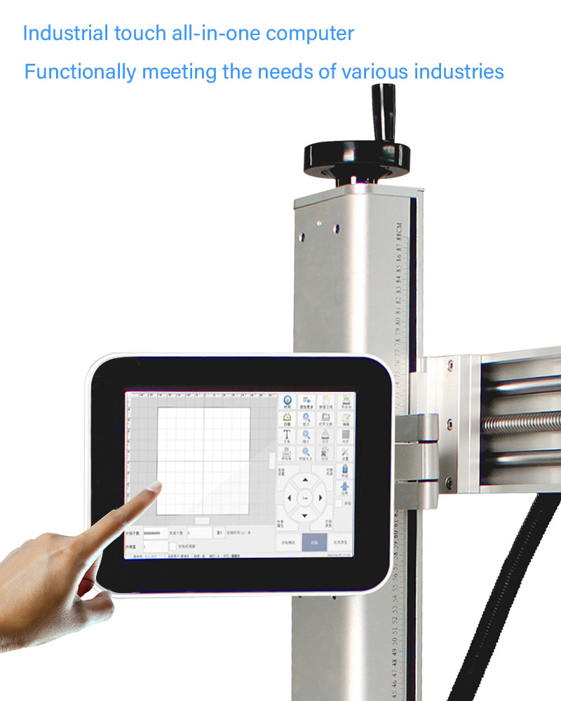 speed Fiber Optic CO2 UV Online Flight Laser Engraving Machine with Pulsed Operation by IPG Raycus Max JPT 20w 30w 50w
