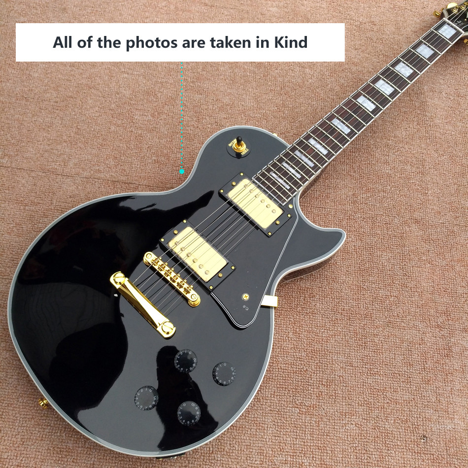 Custom LP electric guitar with ebony fretboard with mahogany body and neck