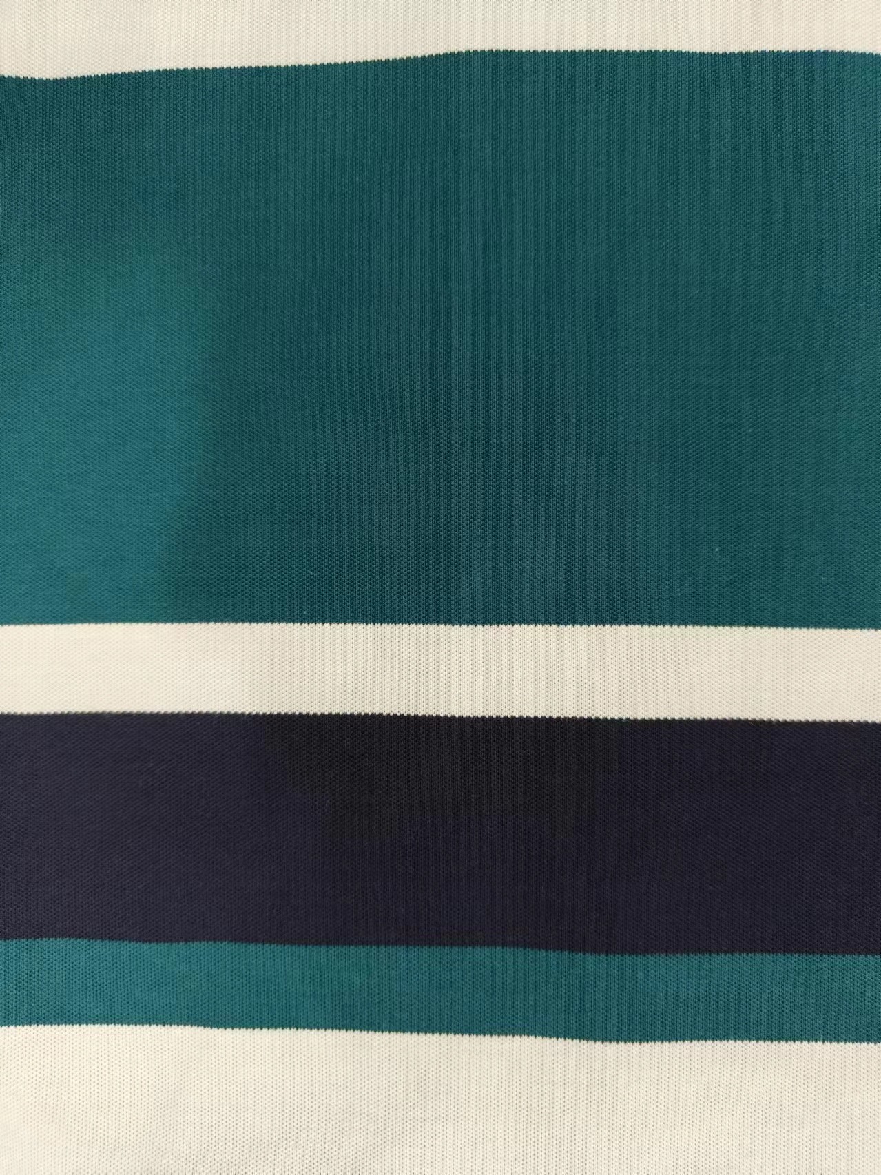 Environmentally Friendly And Elastic Durble Comfortable Striped Material Fabric For Polo Shirt