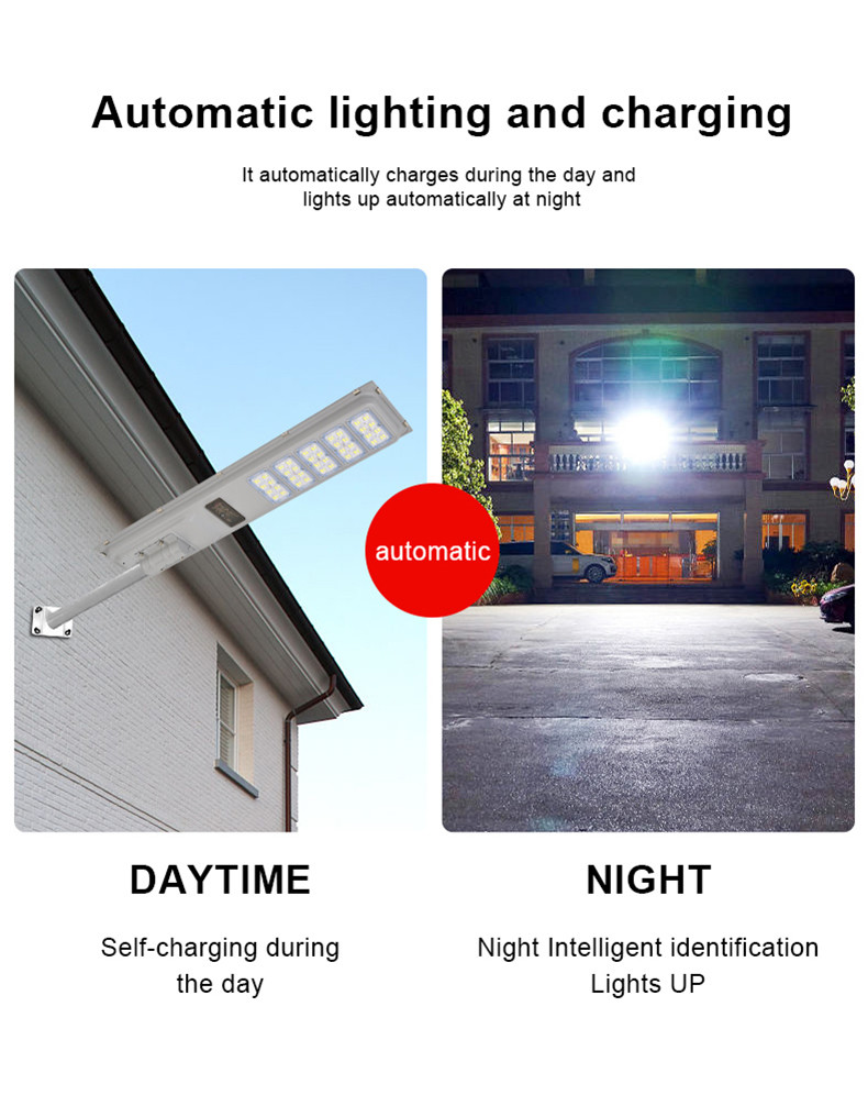 100W 200W 250W LED Solar Street Light Outdoor IP65 Galvanized Sheet with Motion Sensor