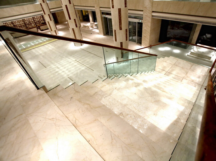 High Hardness Sofitel Gold Marble Floor Tile For Wall / Decoration