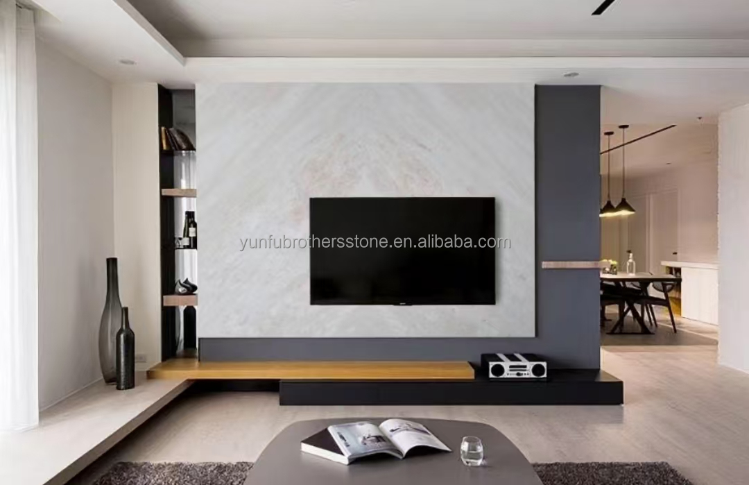 Rose Rainbow Luxury Stone Tray in Soft Pink for Modern Villa and Hotel Decoration