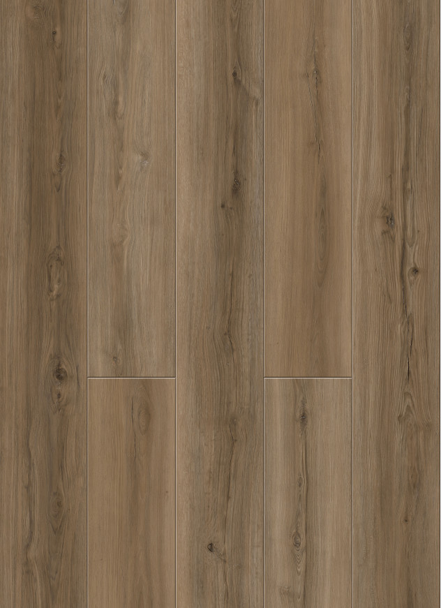 5.5mm Stone Plastic Composite Flooring Ultra Slim Fire Retardant Chablis Hickory GKBM DG-W50013B