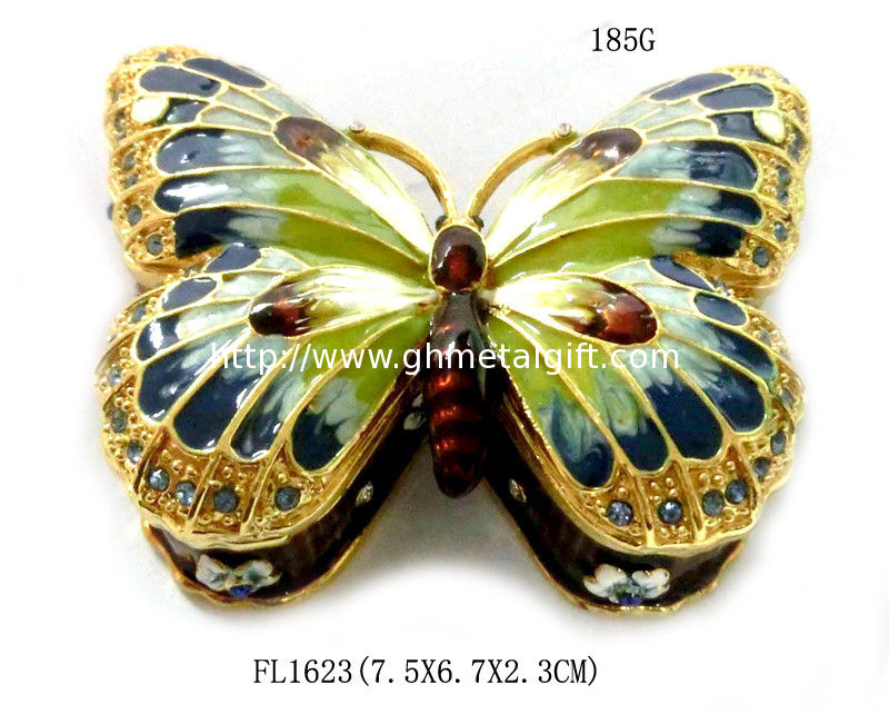 Cute butterfly shape custom portable nice hot sale jewelry box