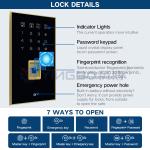 25 Cu Ft Bank Biometric Fingerprint Security Safe Box 10mm Thickness Of Door YB