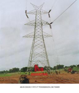 Quality 400KV double circuit transmission line steel tower wholesale