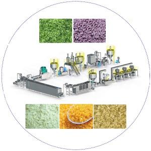Quality Double Screw Extruder Artificial Fortified Rice Processing Line Stainless Steel wholesale