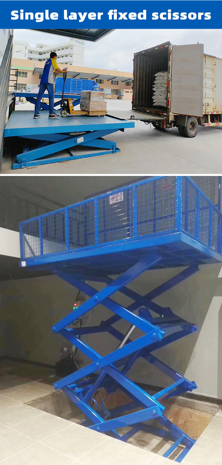 4 Tons Stationary Scissor Lift Table Workbench Stationary Lift Platform
