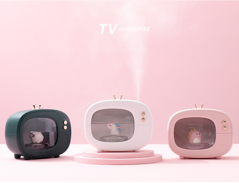 Creative TV Cute Pet Ultrasonic Air Humidifier Portable Wireless USB Rechargeable Cool Mist