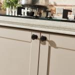 Fashion White Kitchen Cabinets With Glass Double Door PVC Kitchen Cabinets