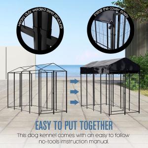 Quality 7.5 X 7.5ft Heavy Duty Dog Kennel Chain Link With Roof Cover wholesale