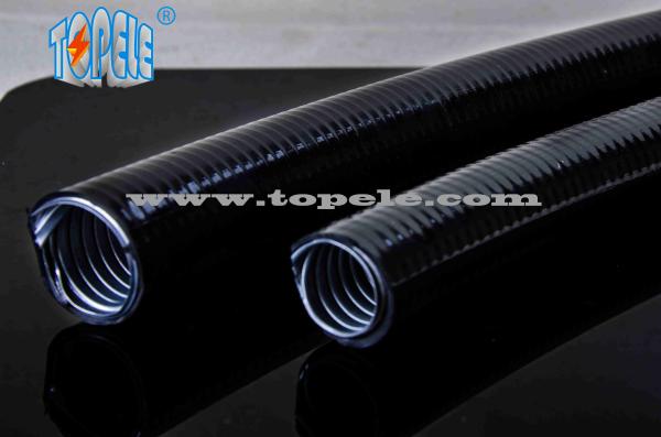corrugated flexible conduit Grey / Black PVC Coated Electrical Galvanized Steel