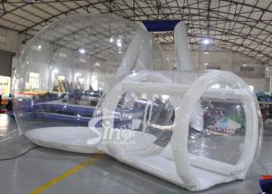Quality 4m Outdoor Transparent Inflatable Camping Bubble Tent With Frame Tunnel Entrance wholesale