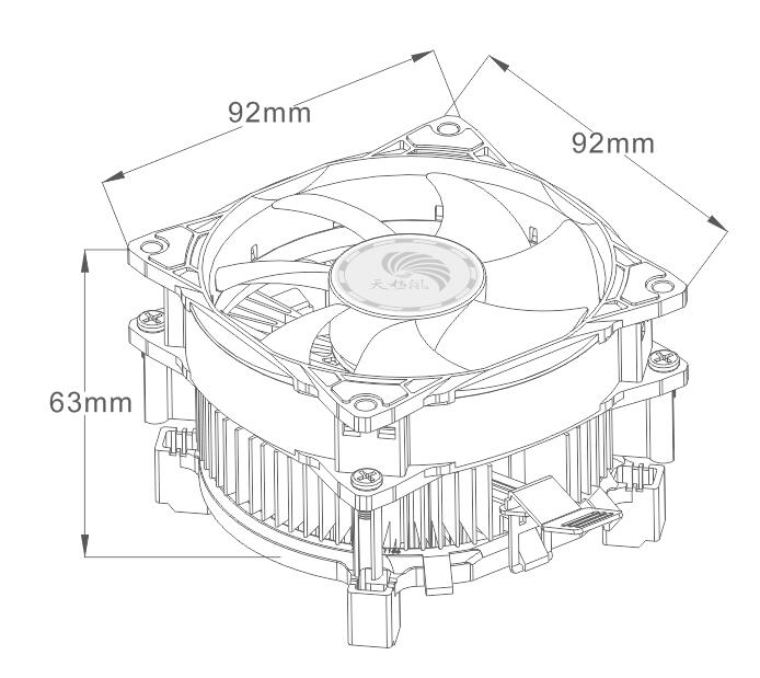 26dba RGB Gaming Computer Case PC CPU Air Cooler Low Noise Cooling Fans 60CFM 3.6W