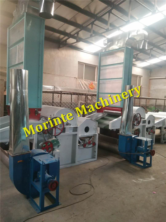 Morinte 7 rollers hosiery waste and lycra recycling machine for spinning mills