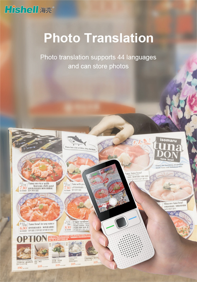 Language Translator Portable Instant Translator Device Support WiFi Black T10