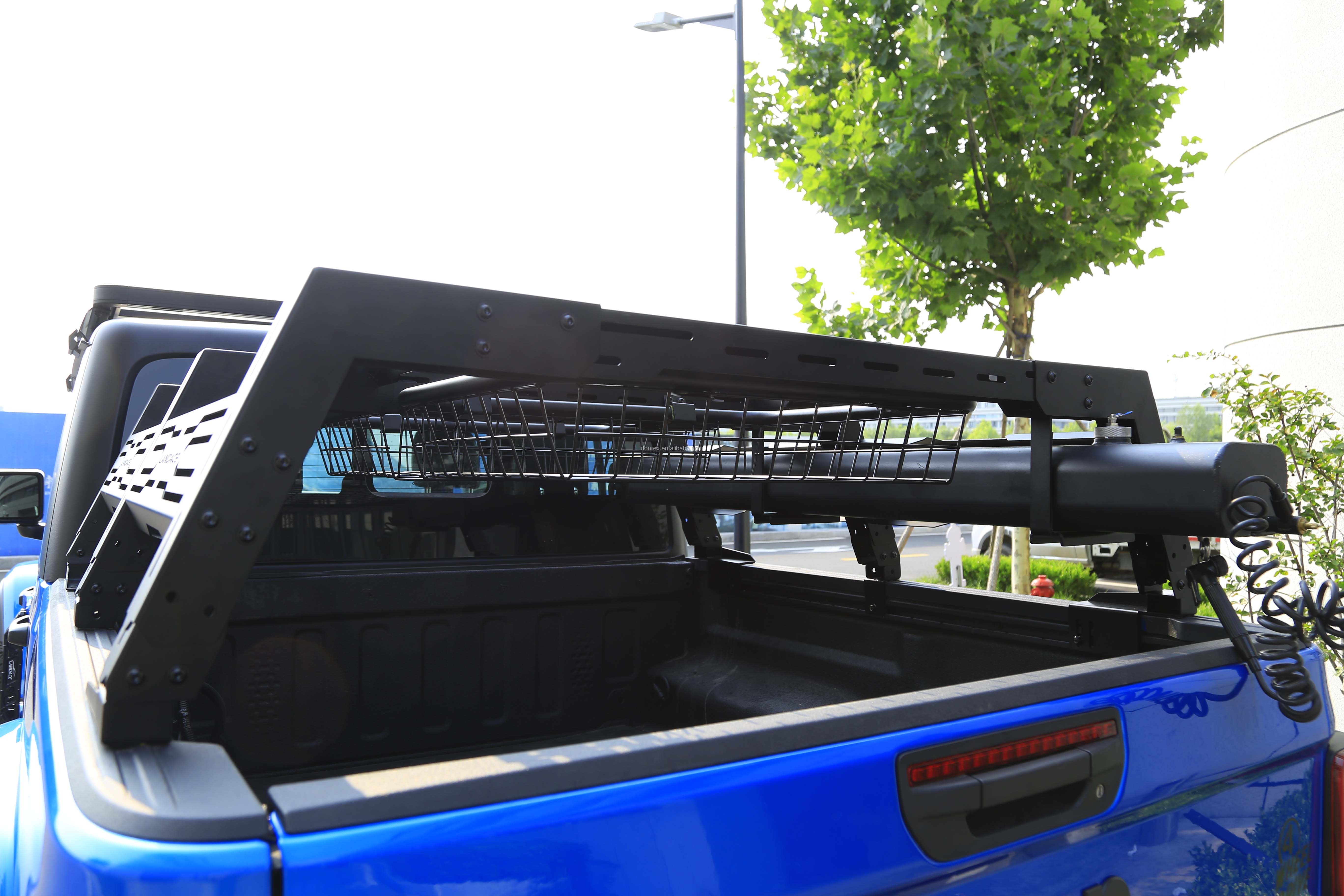 Silver Universal Truck Bed Rack Adjustable Steel Pickup Bed Rack