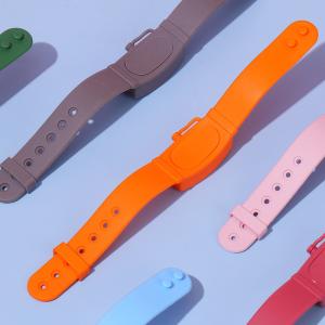 Quality Silicone Hand Sanitizer Bracelet Dispenser Wristband Printing Technique wholesale