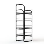 Four Wire Baskets Floor Grocery Display Stands Multi Tiers Convenience Store