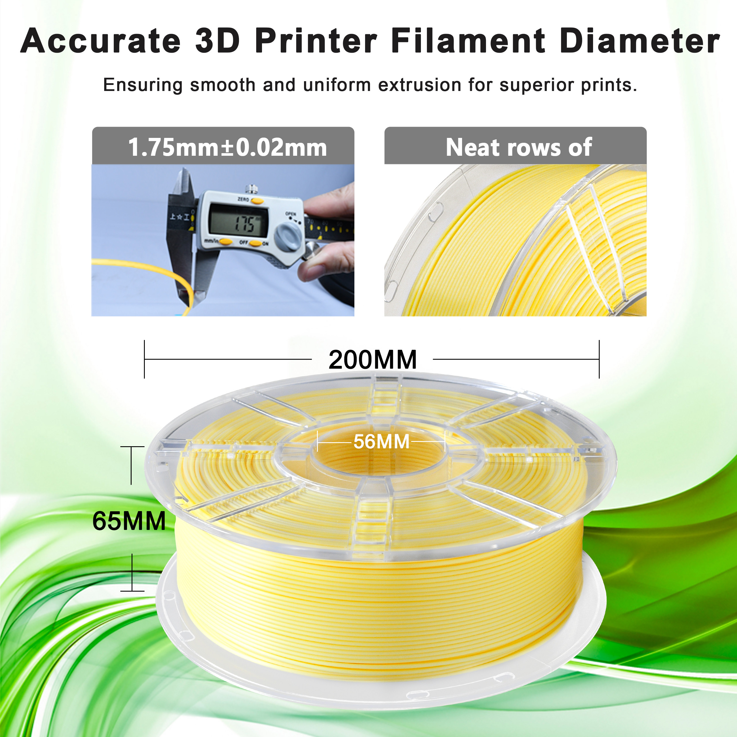 3d Printing Filament High Toughness 3D Printer Gradient Yellow White PLA+ Filament 1000g