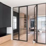 Supermarket Hotel Aluminum Hinged Door Tempered Double Glass