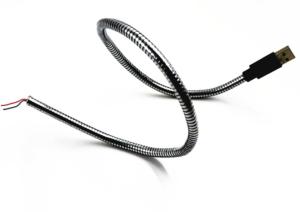 Quality Pohli Cream Chrome Flexible Gooseneck Tubing Cell Phone Cable Holder 28mm wholesale