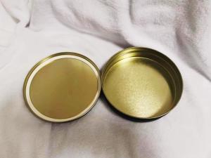 Quality Vacuum Empty Caviar Tin Can Food Grade Packaging 500ml with matte black inside gold wholesale