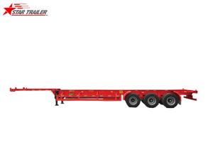 Quality 40ft 3 Axles Tipping Skeletal Container Trailer Carbon Steel Material wholesale