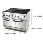 Efficiency NG/LPG Cooking Equipment Gas Connection R13/4 3.95/5.66Kg/h