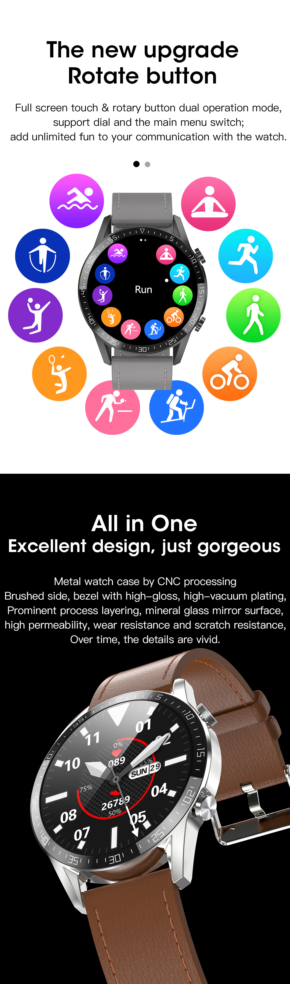 HL4PRO Smartwatch OEM IP67 1.75 Inch Kids Waterproof For Huawei Honor