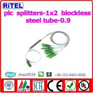 Quality EPON/GEPON/GPON/XPON plc splitters-1x2 abs box, stainless steel tube package wholesale