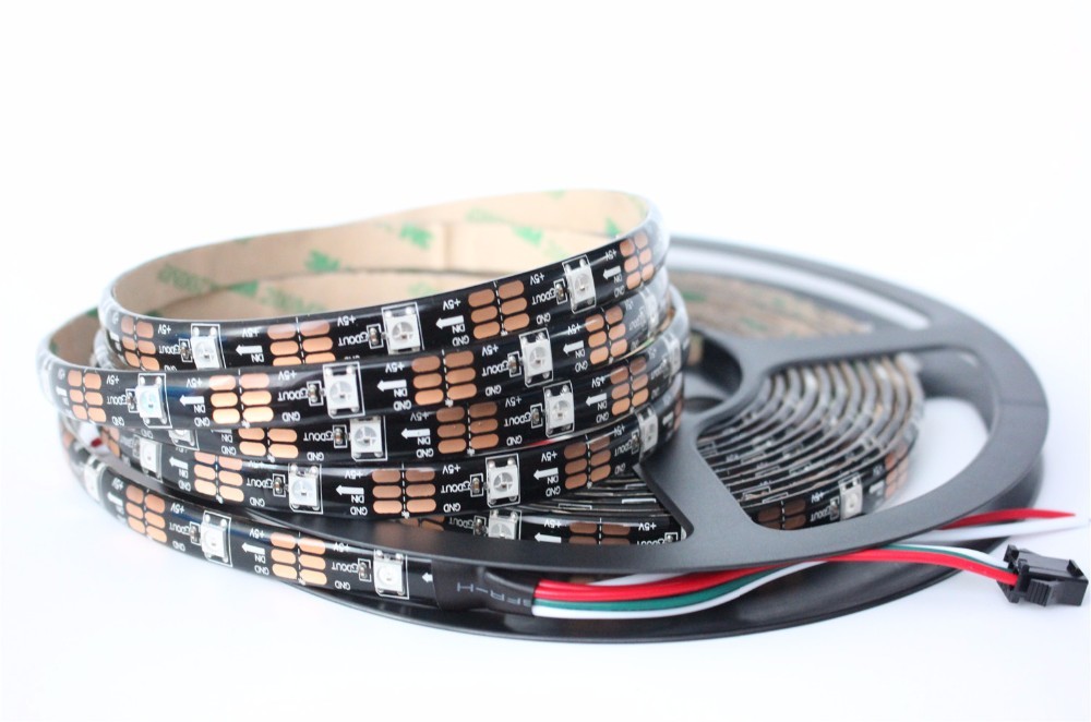 Bendable Digital RGB IP20 Ws2812b Led Strip Ws2812 Accept Customized For Decoration