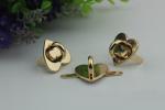 Promotional custom love heart shape 25 mm light gold metal handbag arch bridge