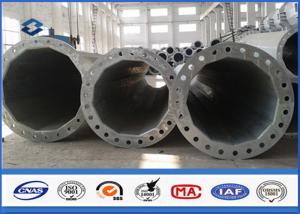 Quality Galvanized Electrical Transmission Line Suspension Steel Tubular Pole Polygonal Shape 230KV wholesale