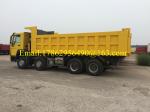 12 Wheels Howo 8x4 Dump Truck , Construction Dump Truck Euro 2 Emission Standard