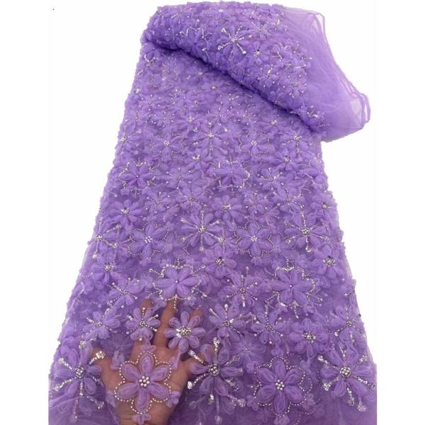 Supoo Australian Fashion Lilac Color Party Dress Bridal Dress Fabric 3D French