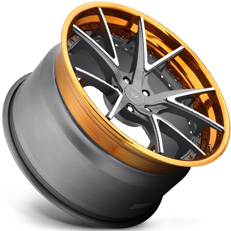 2 Piece BMW Forged Wheels Rims Dics Spoke Barrel Lip Satin Matte Black For Audi RS6 20inch