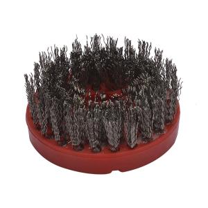 Quality Round Steel Wire Antique Abrasive Brushes 4inch For Stone Granite Grinding And Polishing wholesale