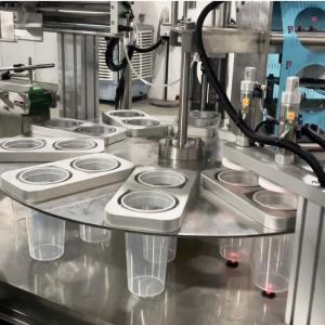 Quality High Speed Automatic Cup Sealing Machine For 0.3-0.5mm Thickness 25-30 Cups/Min wholesale