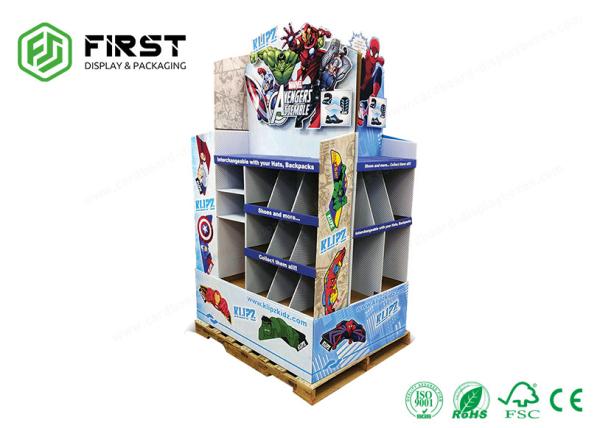OEM / ODM Printing POP Promotional Corrugated Folding Cardboard Paper Display
