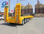 Folding Gooseneck Multi Axle 50-120ton Lowboy Car Truck Trailer 12500-17000*3000
