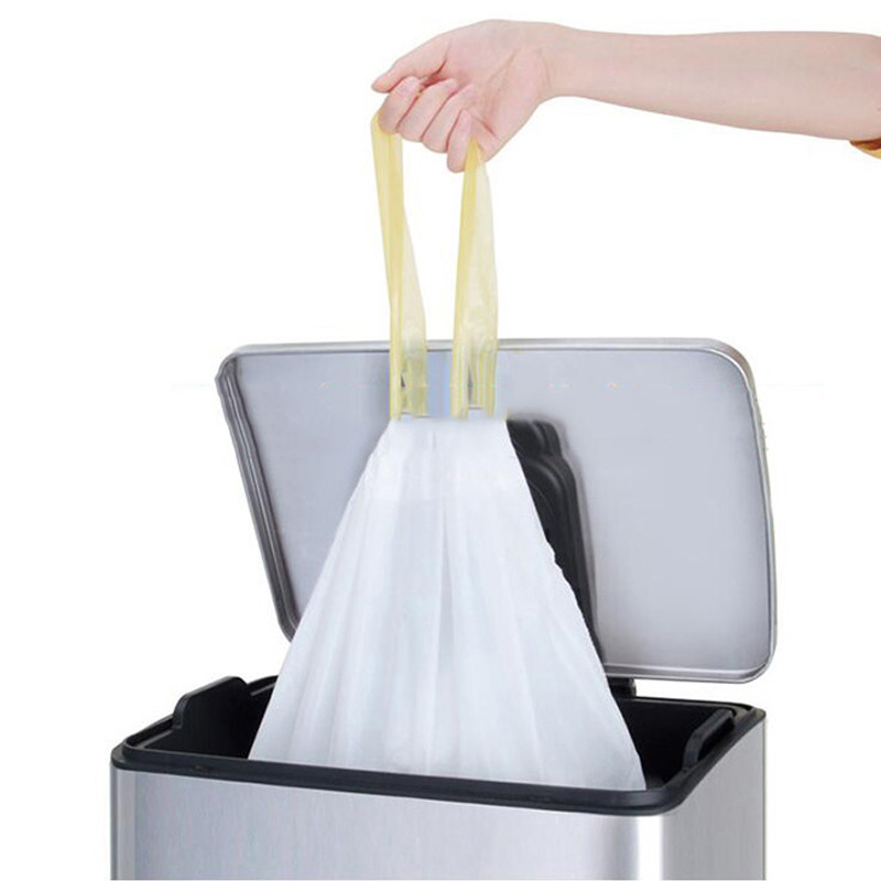 50L Drawstring Garbage Bags Biodegradable Custom Thickness For Office Dustbin