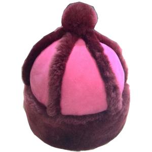 Quality Sheepskin Winter Beanie Hats , Female Fur Headwear Beanie Plain Pattern wholesale