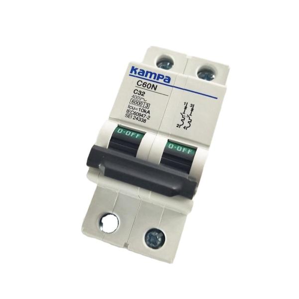 Cheap Miniature Circuit Breaker Kampa C60N 2 phase 6ka 32a for sale