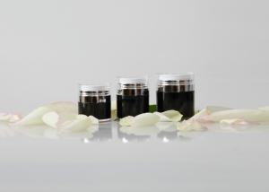 Quality 30ml 50ml Men Cosmetic Cream Jars Airless Pump Plastic Round Hot Stamping wholesale